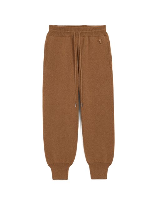 Pantaloni in maglia di lana compatta. Ami Paris | UTR929.KN0192.280 CAMEL